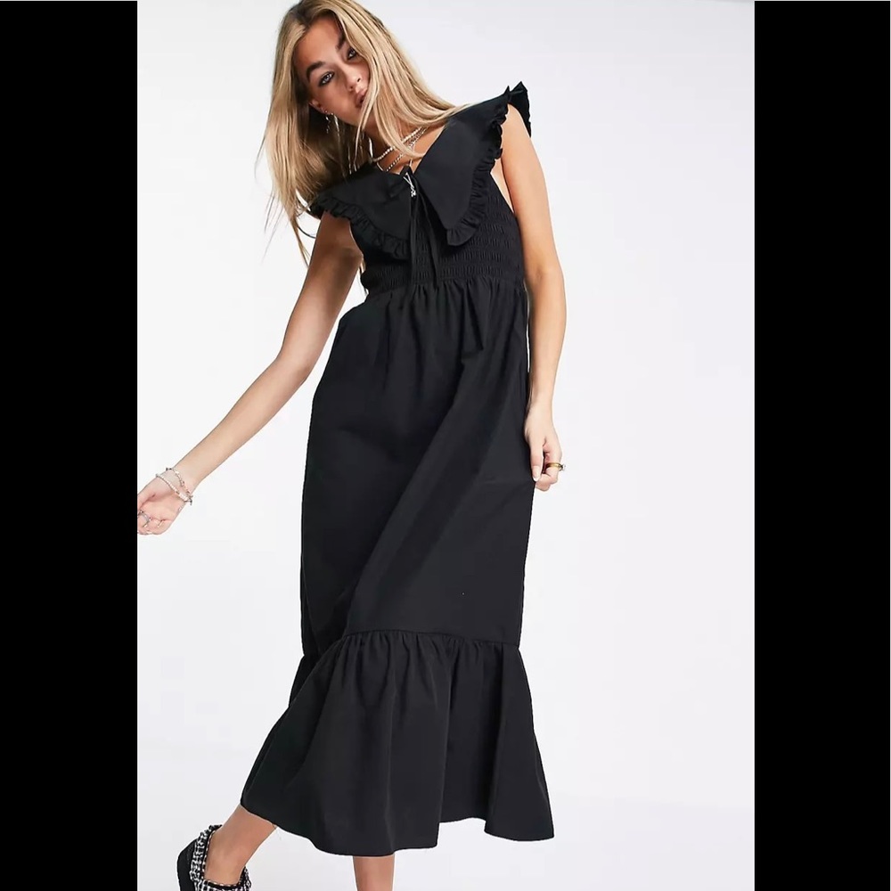 NWT TopShop oversized collar midi dress